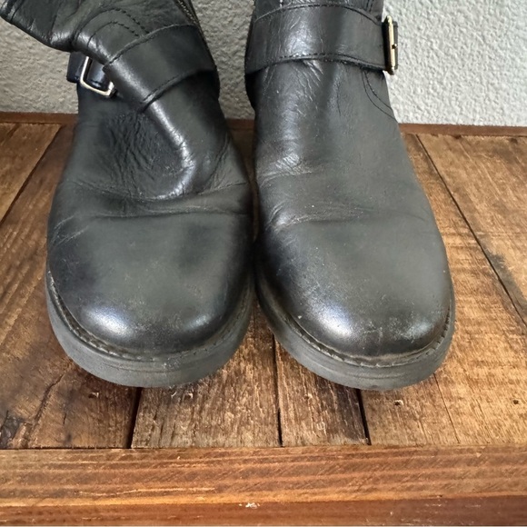 Steve Madden Tiarraa Black Leather Moto Ankle Boots 8.5 Edgy Grunge Streetwear - Picture 4 of 12